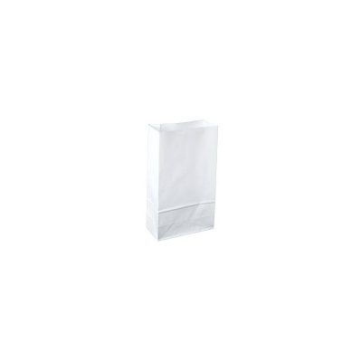 8 lb (6-1/4" x 3-13/16" x 12-1/2") - White Kraft SOS Bags - 500 per case
