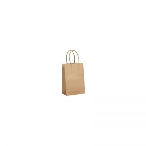 8″ x 4-3/4″ x 10-1/4″ – Natural Kraft Shopping Bags – Petite 250 – 250 per case